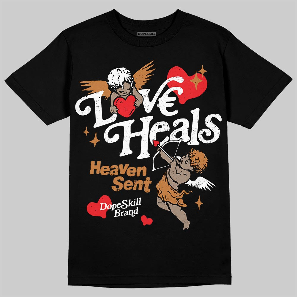 Jordan 14 Golf "US Open" DopeSkill T-Shirt New Love Heals Graphic Streetwear - black