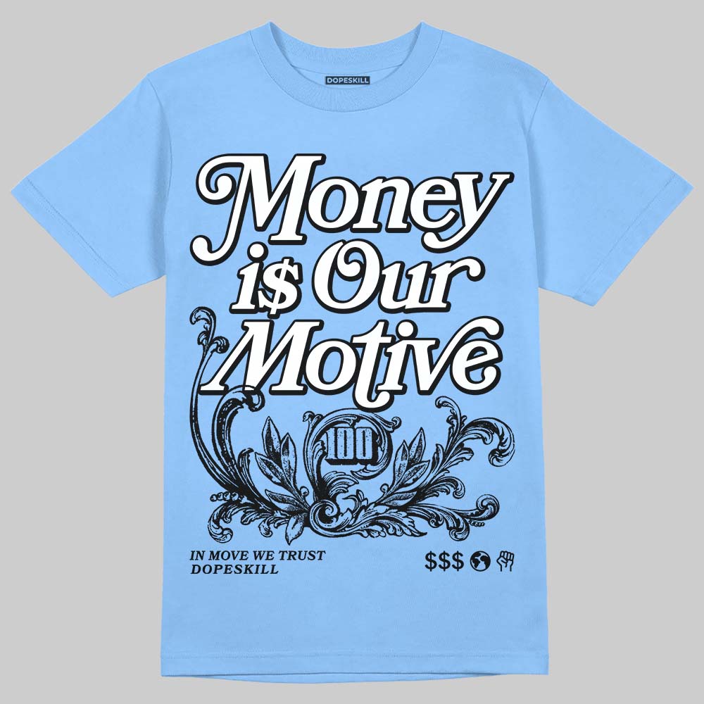 Vans Knu Stack Vintage Satin Dream Blue DopeSkill Blue T-shirt Money Is Our Motive Typo Graphic Streetwear