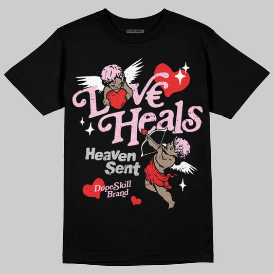 Awake NY x Air Jordan 5 Arctic Pink DopeSkill T-Shirt New Love Heals Graphic Streetwear - Black
