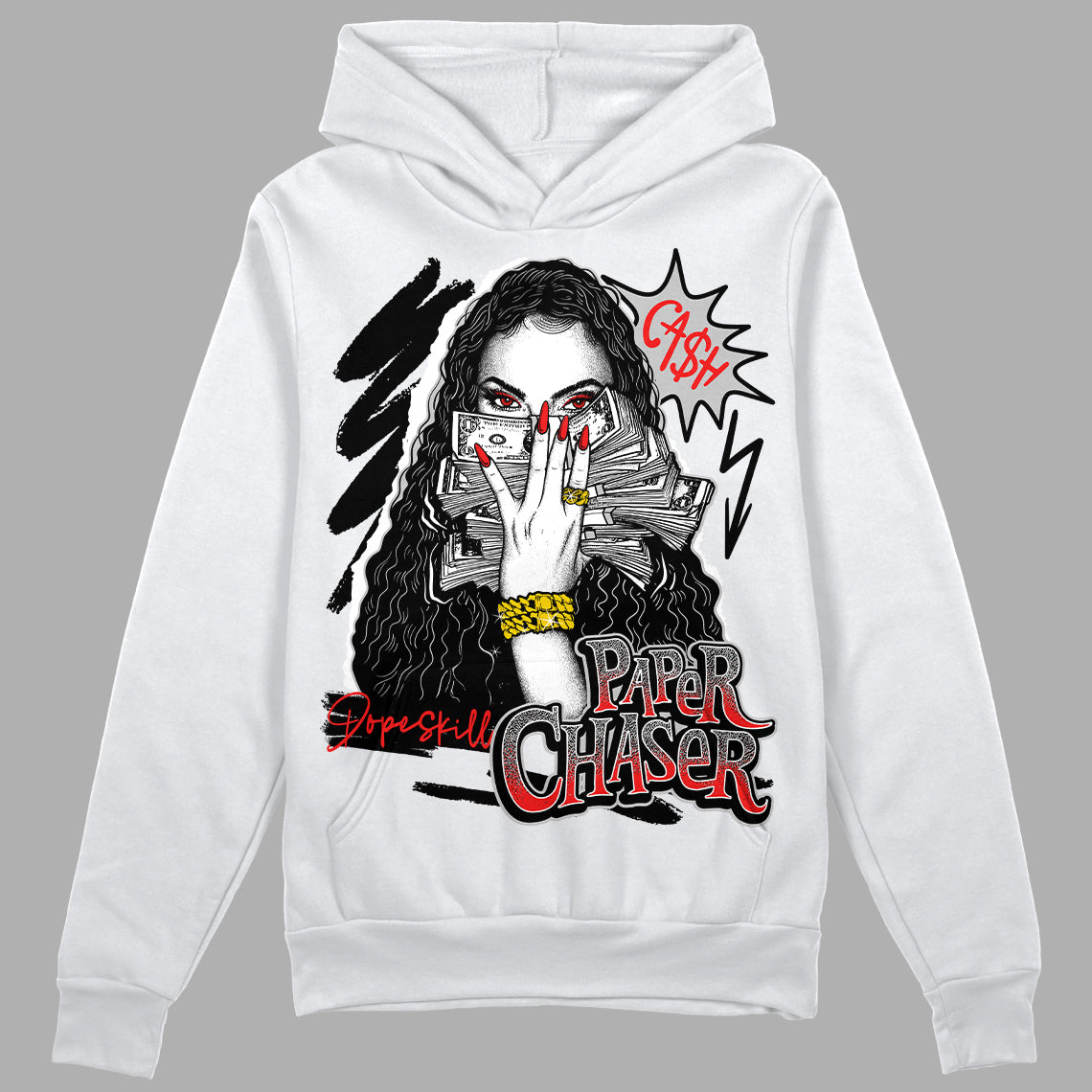 Jordan Spizike Low Bred DopeSkill Hoodie Sweatshirt NPC Graphic Streetwear - White 