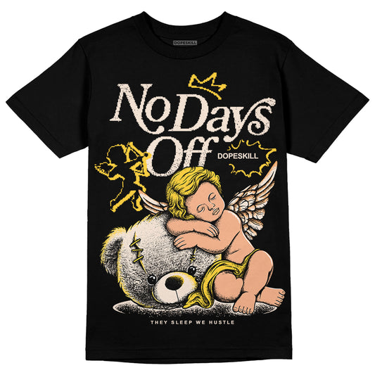 Jordan 4 "Sail" DopeSkill T-Shirt New No Days Off Graphic Streetwear - Black