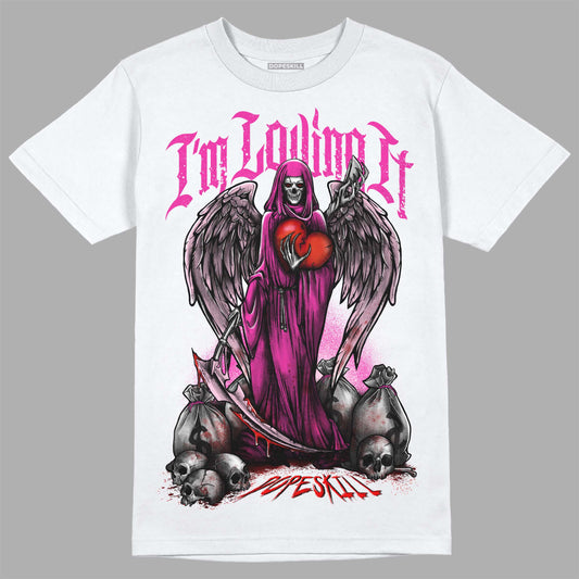 Pink Sneakers DopeSkill T-Shirt New I'm Loving It Graphic Streetwear - White 