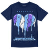 Jordan 5 SE “Georgetown” DopeSkill Midnight Navy T-Shirt Juneteenth Heart Graphic Streetwear