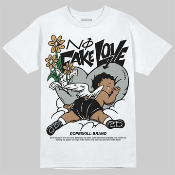 New Balance 1906R ‘White Gold’ DopeSkill T-Shirt No Fake Love Graphic Streetwear - White