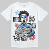 Jordan 5 Black University Blue DopeSkill T-Shirt Word Hard Rise Above Graphic Streetwear - White