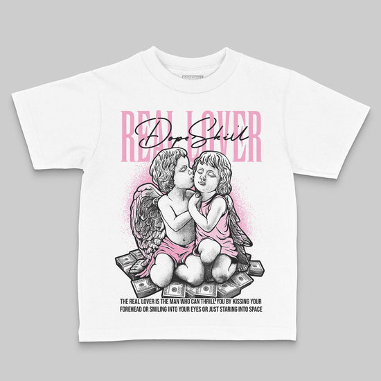 Jordan 12 GS “Pearl Pink” DopeSkill Toddler Kids T-shirt Real Lover Graphic Streetwear - White