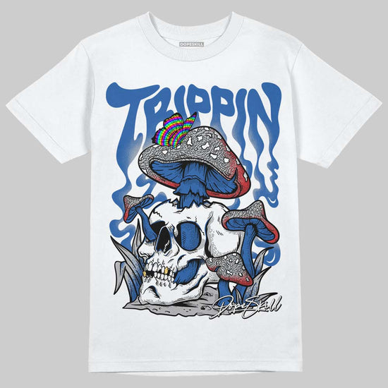 Jordan 3 "True Blue" DopeSkill T-Shirt Trippin Graphic Streetwear - White