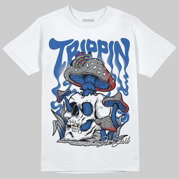 Jordan 3 "True Blue" DopeSkill T-Shirt Trippin Graphic Streetwear - White