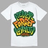 Green Sneakers DopeSkill T-Shirt Never Forget Loyalty Graphic Streetwear - White 