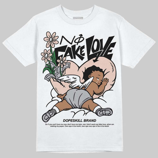 Asics Gel-1130 ‘Oyster Grey’ DopeSkill T-Shirt No Fake Love Graphic Streetwear - White