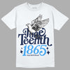 Jordan 3 "Midnight Navy" DopeSkill T-Shirt Juneteenth 1865 Graphic Streetwear - White 