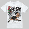 Jordan 12 Black Wolf Grey DopeSkill T-Shirt No Fake Love Graphic Streetwear - White