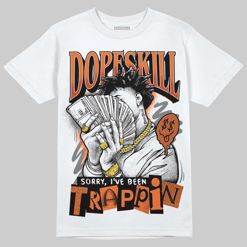 Asics Gel Kayano 14 'Silver Piquant Orange' DopeSkill T-Shirt Sorry I've Been Trappin Graphic Streetwear - WHite