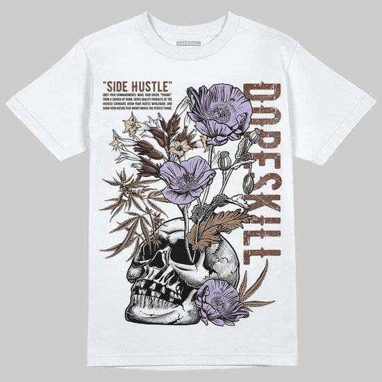 Harris Tweed x Wmns Dunk Low 'Sesame' DopeSkill T-Shirt Side Hustle Graphic Streetwear - White 