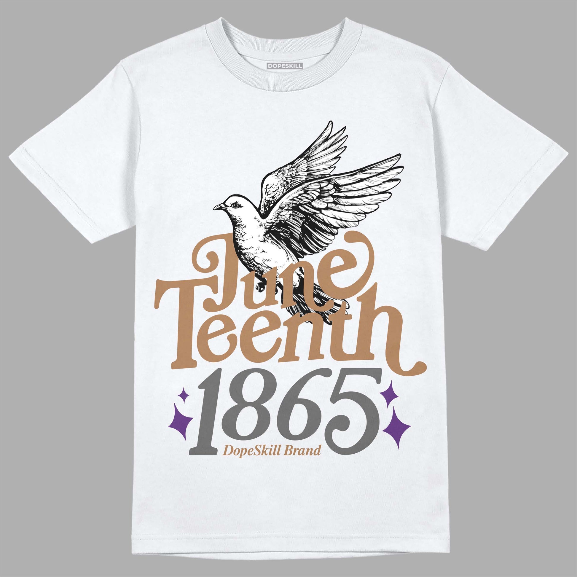 Jordan 6 WMNS Gore-Tex Brown Kelp DopeSkill T-Shirt Juneteenth 1865 Graphic Streetwear - White