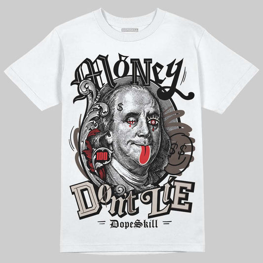 Adidas Samba OG White Black Clear Granite DopeSkill T-Shirt Money Don't Lie Graphic Streetwear - White