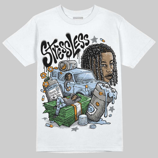 New Balance Abzorb 2000 “Silver/Blue” DopeSkill T-Shirt Stressless Graphic Streetwear - White