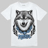 Jordan 5 Black University Blue DopeSkill T-Shirt Wolf Grey Graphic Streetwear - White