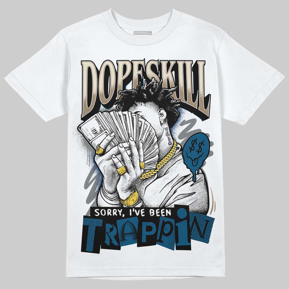 Asics Gel-Kayano 14 ‘Cream Pure Silver’ DopeSkill T-Shirt Sorry I've Been Trappin Graphic Streetwear - White