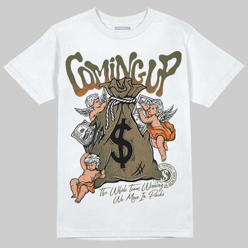 Adidas Samba OG Focus Olive Gum DopeSkill T-Shirt Money Bag Coming Up Graphic Streetwear - White