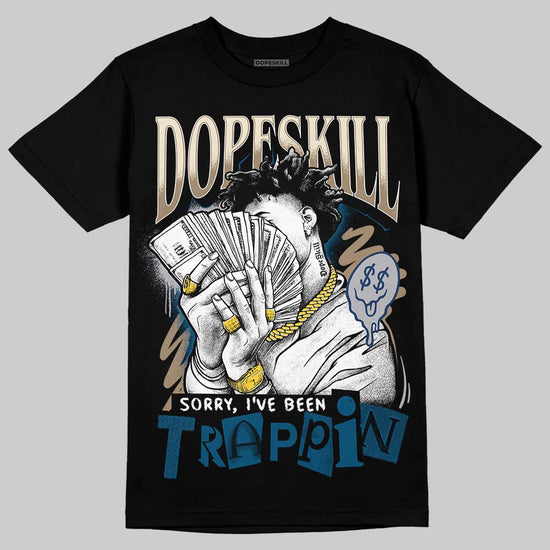 Asics Gel-Kayano 14 ‘Cream Pure Silver’ DopeSkill T-Shirt Sorry I've Been Trappin Graphic Streetwear - Black