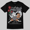 Jordan 12 Black Wolf Grey DopeSkill T-Shirt No Fake Love Graphic Streetwear - Black