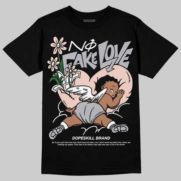 Asics Gel-1130 ‘Oyster Grey’ DopeSkill T-Shirt No Fake Love Graphic Streetwear - Black