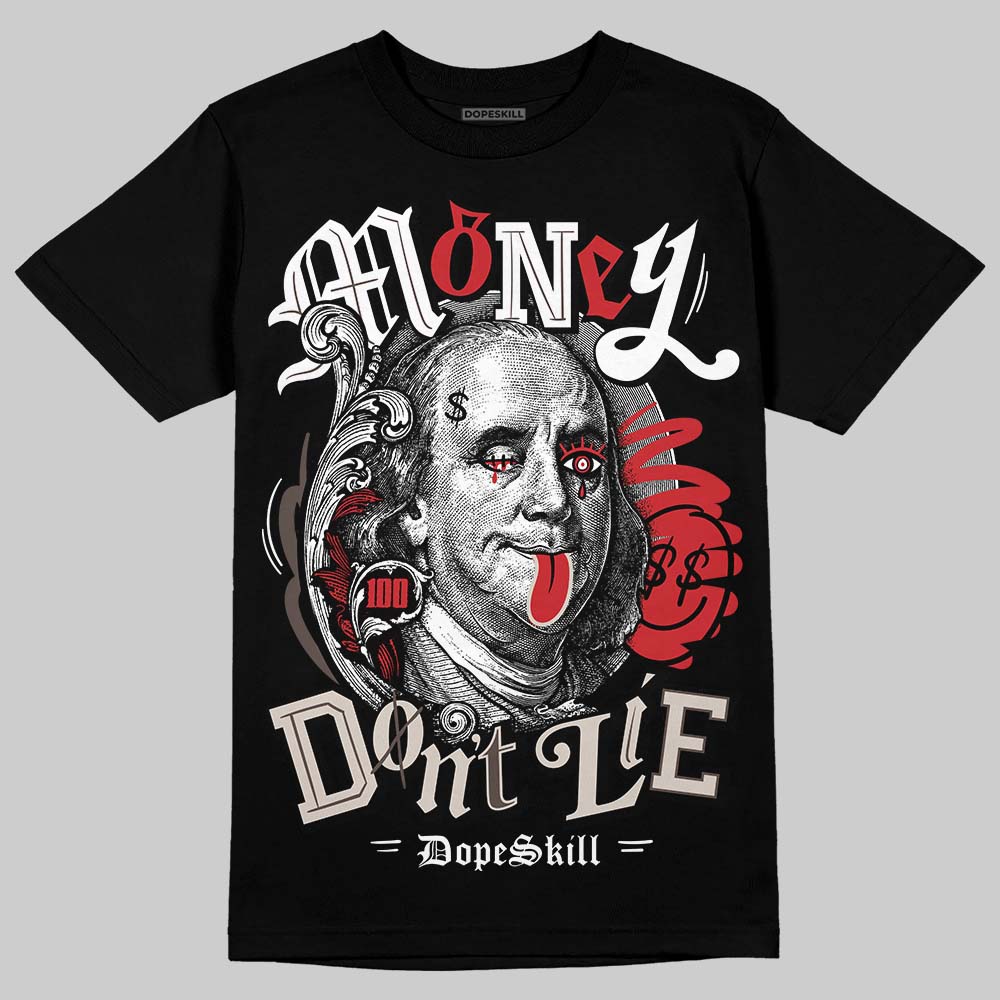 Adidas Samba OG Cloud White Better Scarlet Supplier Colour DopeSkill T-Shirt Money Don't Lie Graphic Streetwear - Black