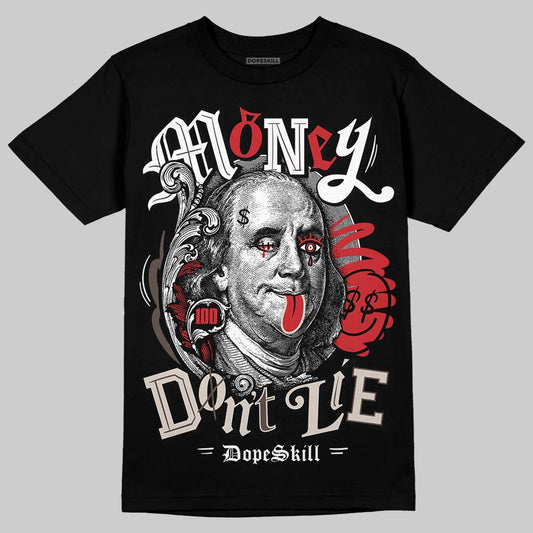 Adidas Samba OG Cloud White Better Scarlet Supplier Colour DopeSkill T-Shirt Money Don't Lie Graphic Streetwear - Black