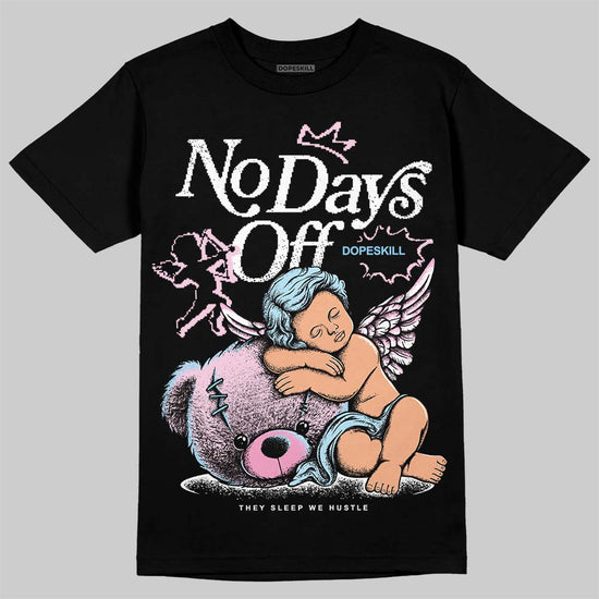 Jordan 1 Low SE Paw Print Pink Foam DopeSkill T-Shirt New No Days Off Graphic Streetwear - Black