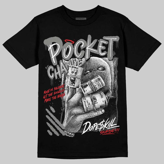 Jordan 10 Retro Shadow (2025) DopeSkill T-Shirt Pocket Change Graphic Streetwear - Black