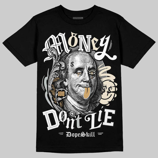 Jordan 5 Retro Reverse Metallic DopeSkill T-Shirt Money Don't Lie Graphic Streetwear - Black