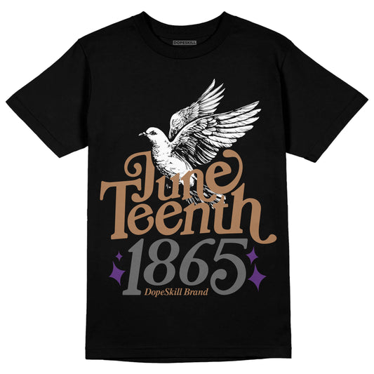 Jordan 6 WMNS Gore-Tex Brown Kelp DopeSkill T-Shirt Juneteenth 1865 Graphic Streetwear - Black