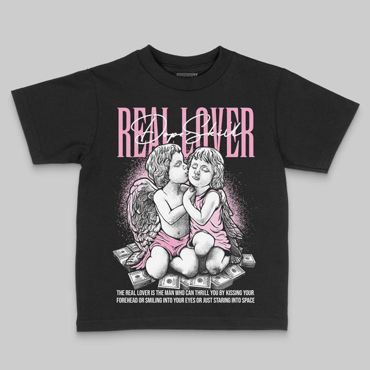 Jordan 12 GS “Pearl Pink” DopeSkill Toddler Kids T-shirt Real Lover Graphic Streetwear - Black