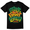 Green Sneakers DopeSkill T-Shirt Never Forget Loyalty Graphic Streetwear - Black 