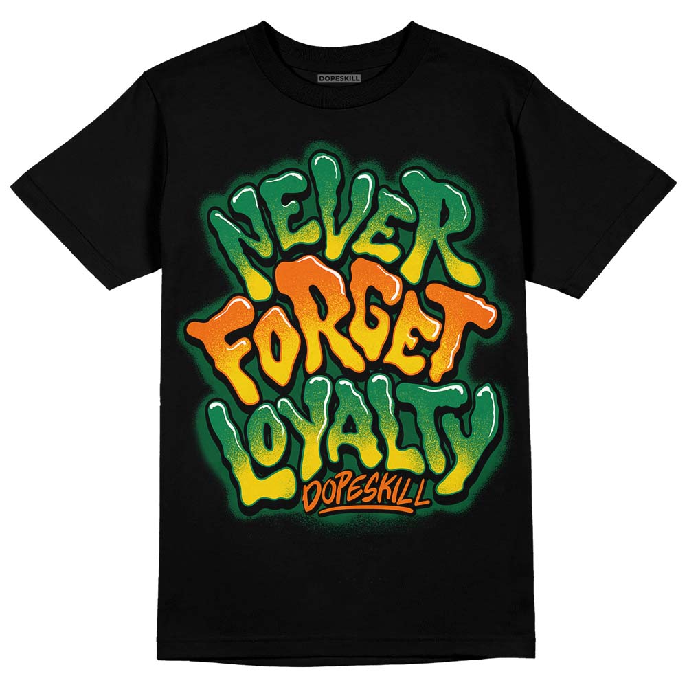 Green Sneakers DopeSkill T-Shirt Never Forget Loyalty Graphic Streetwear - Black 