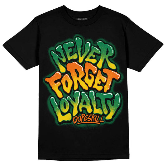 Green Sneakers DopeSkill T-Shirt Never Forget Loyalty Graphic Streetwear - Black 