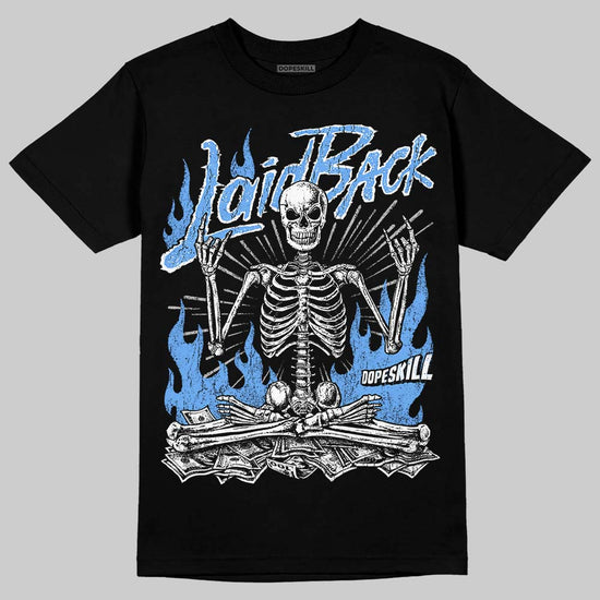 Jordan 5 Black University Blue DopeSkill T-Shirt Laid Back Graphic Streetwear - Black