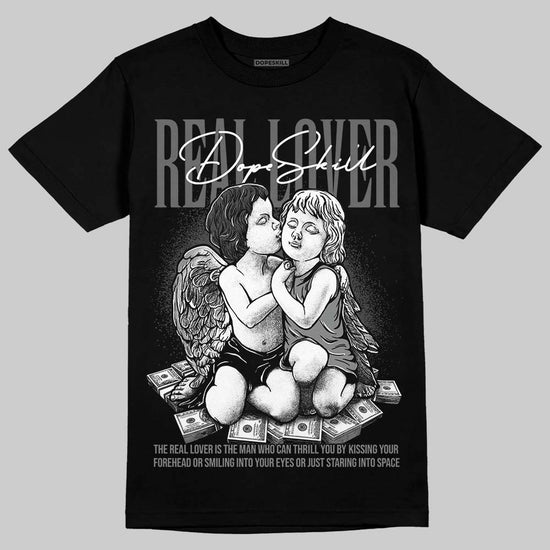Jordan 4 “Black Cat” (2025) DopeSkill T-Shirt Real Lover Graphic Streetwear - Black