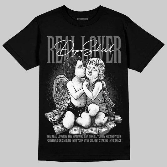 Jordan 4 “Black Cat” (2025) DopeSkill T-Shirt Real Lover Graphic Streetwear - Black
