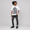 Black University Blue 5s DopeSkill T-Shirt Word Hard Rise Above Graphic