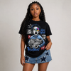 Black University Blue 5s DopeSkill T-Shirt Word Hard Rise Above Graphic