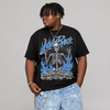 Black University Blue 5s DopeSkill T-Shirt Laid Back Graphic
