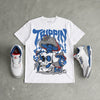 “True Blue” 3s DopeSkill T-Shirt Trippin Graphic