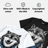 Black University Blue 5s DopeSkill T-Shirt Wolf Grey Graphic