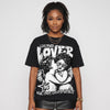 Dunk Panda White Black DopeSkill Oversize Print T-Shirt Real Ones Choose Loyalty Graphic