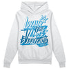 Jordan 4 Retro Military Blue DopeSkill Hoodie Sweatshirt LOVE Graphic Streetwear - White