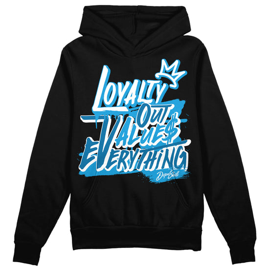 Jordan 4 Retro Military Blue DopeSkill Hoodie Sweatshirt LOVE Graphic Streetwear - Black