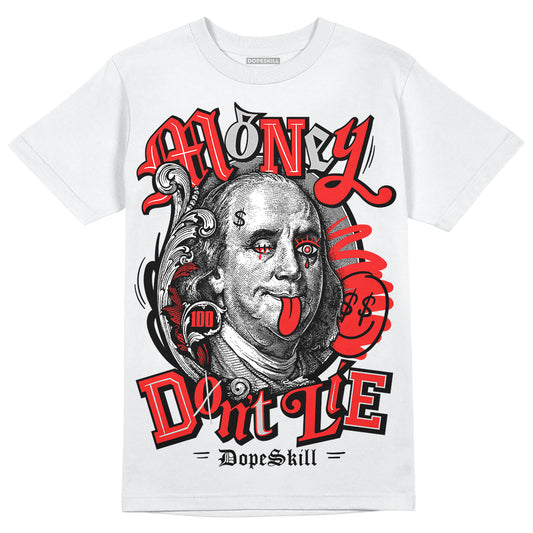 Jordan Spizike Low Bred DopeSkill T-Shirt Money Don't Lie Graphic Streetwear - White