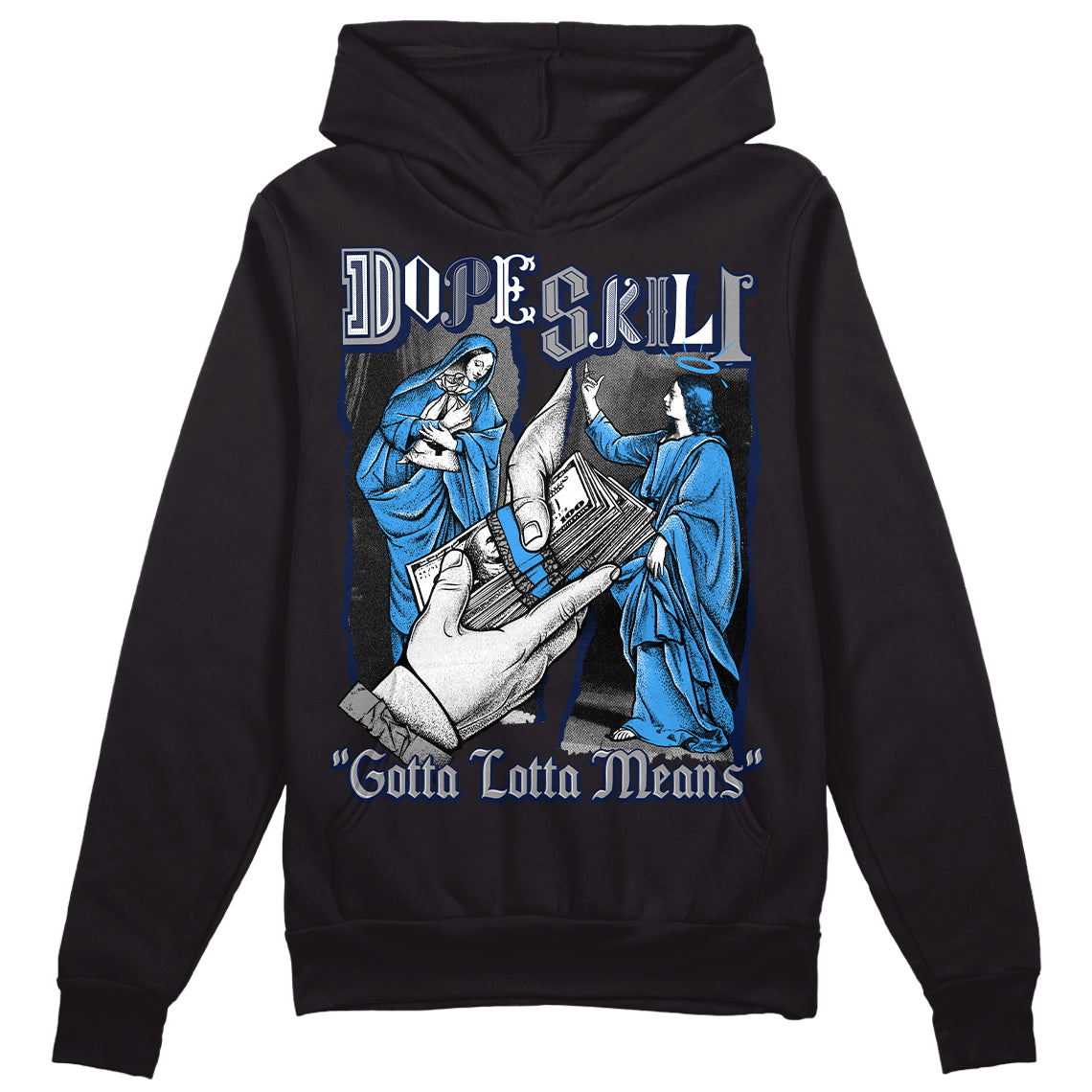 Jordan 3 "Midnight Navy" DopeSkill Hoodie Sweatshirt Gotta Lotta Means Graphic Streetwear - Black